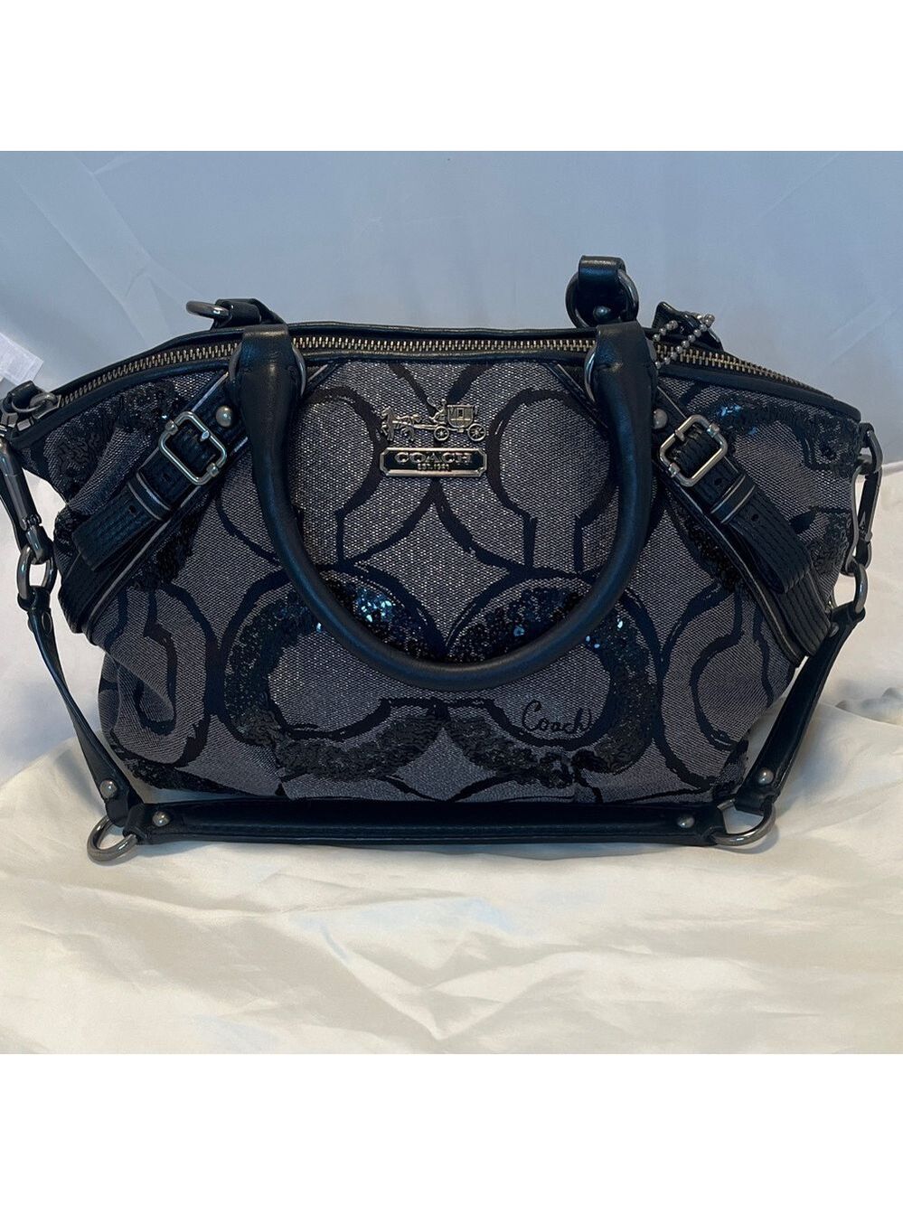 Coach Madison Signature Op Art Sophia Satchel